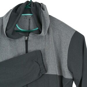 7 Diamonds Mens Oxygenate Full Zip Hoodie XL Grey‎ Black 4 Way Stretch Quick Dry